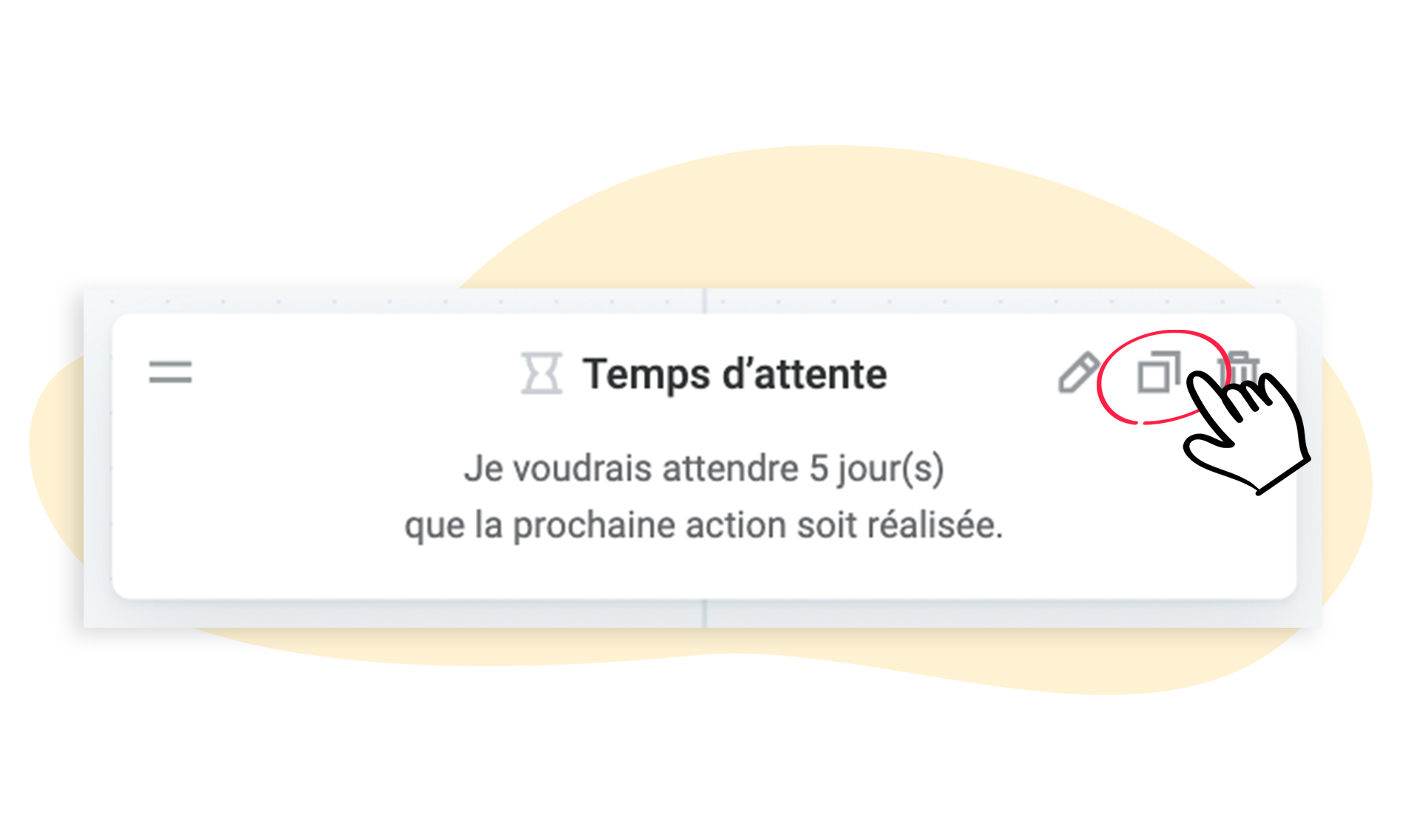 Dupliquer l'élément dans la chaîne d'automatisation