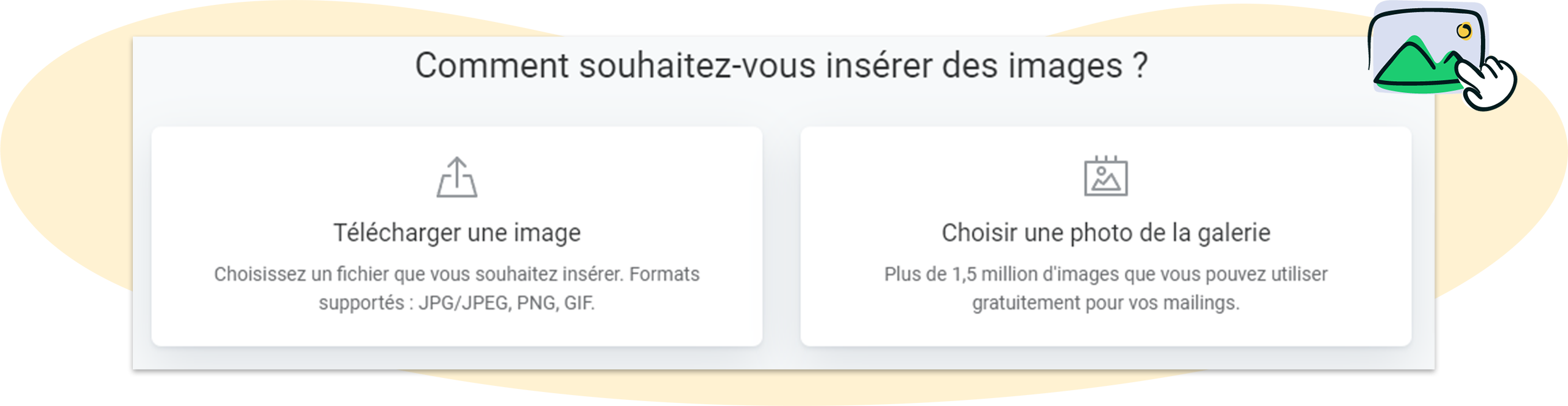 Options pour ajouter une image