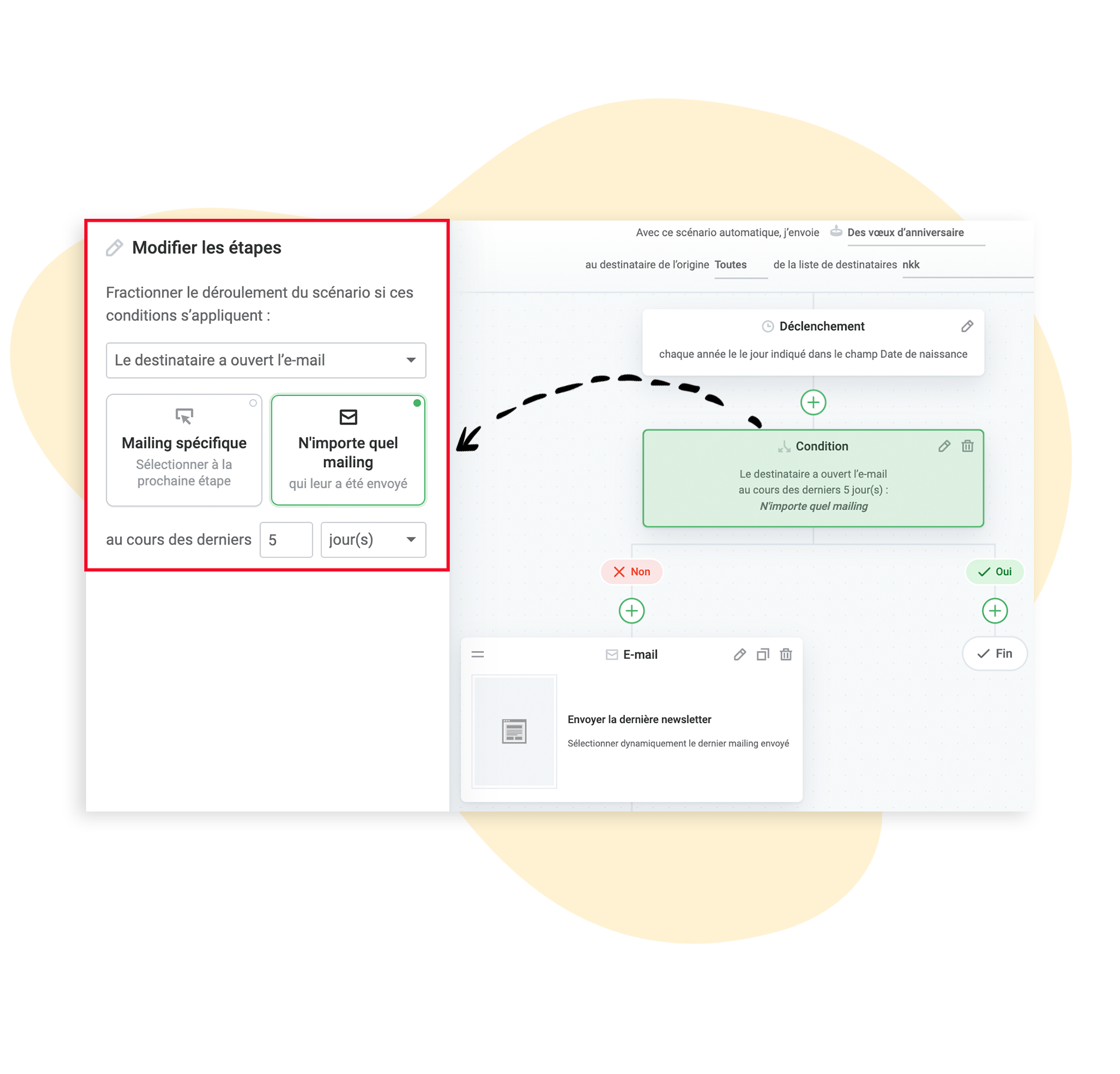 Définir une condition dans l'automatisation