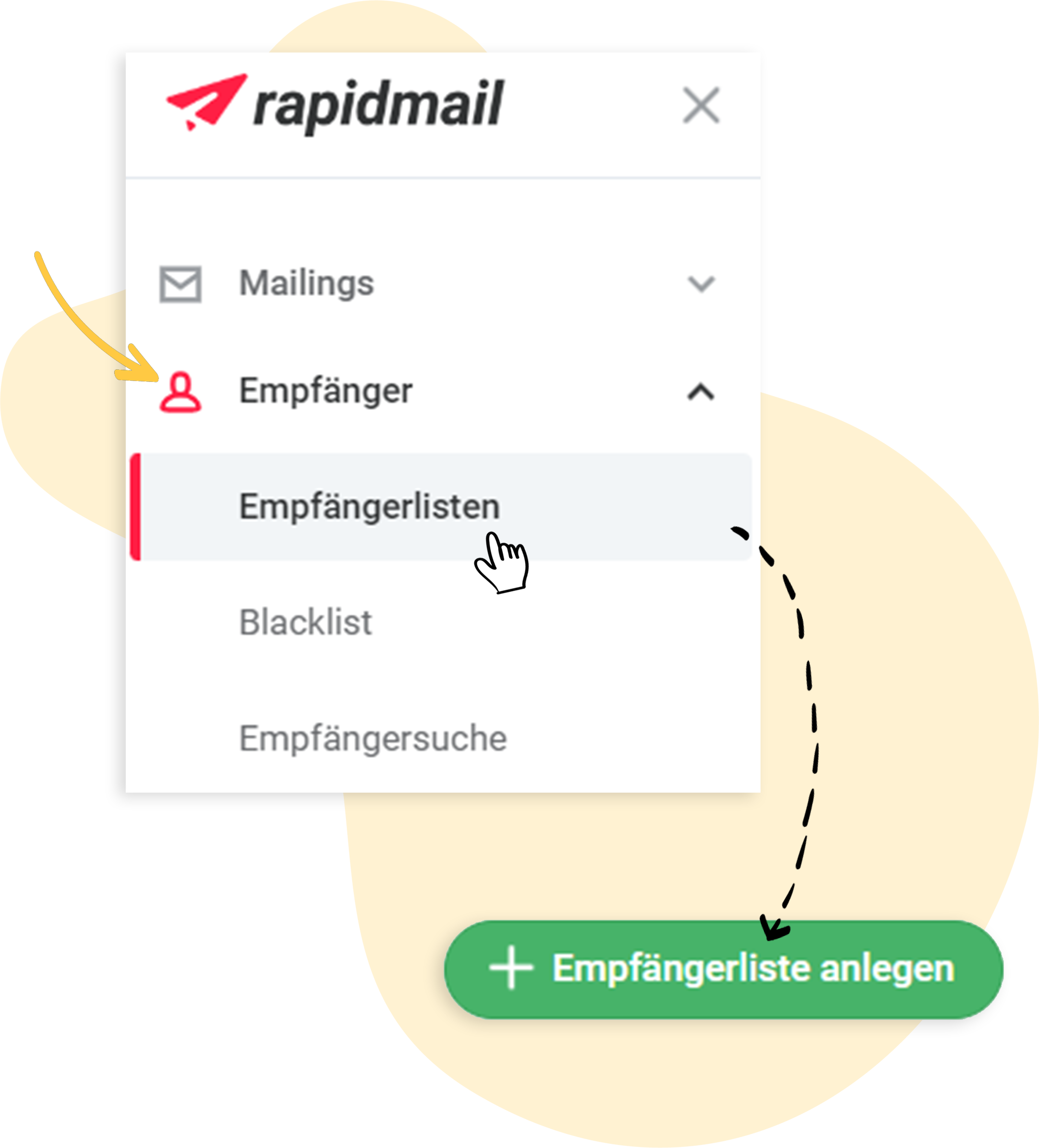 EmpfÃ¤ngerlisten aufrufen