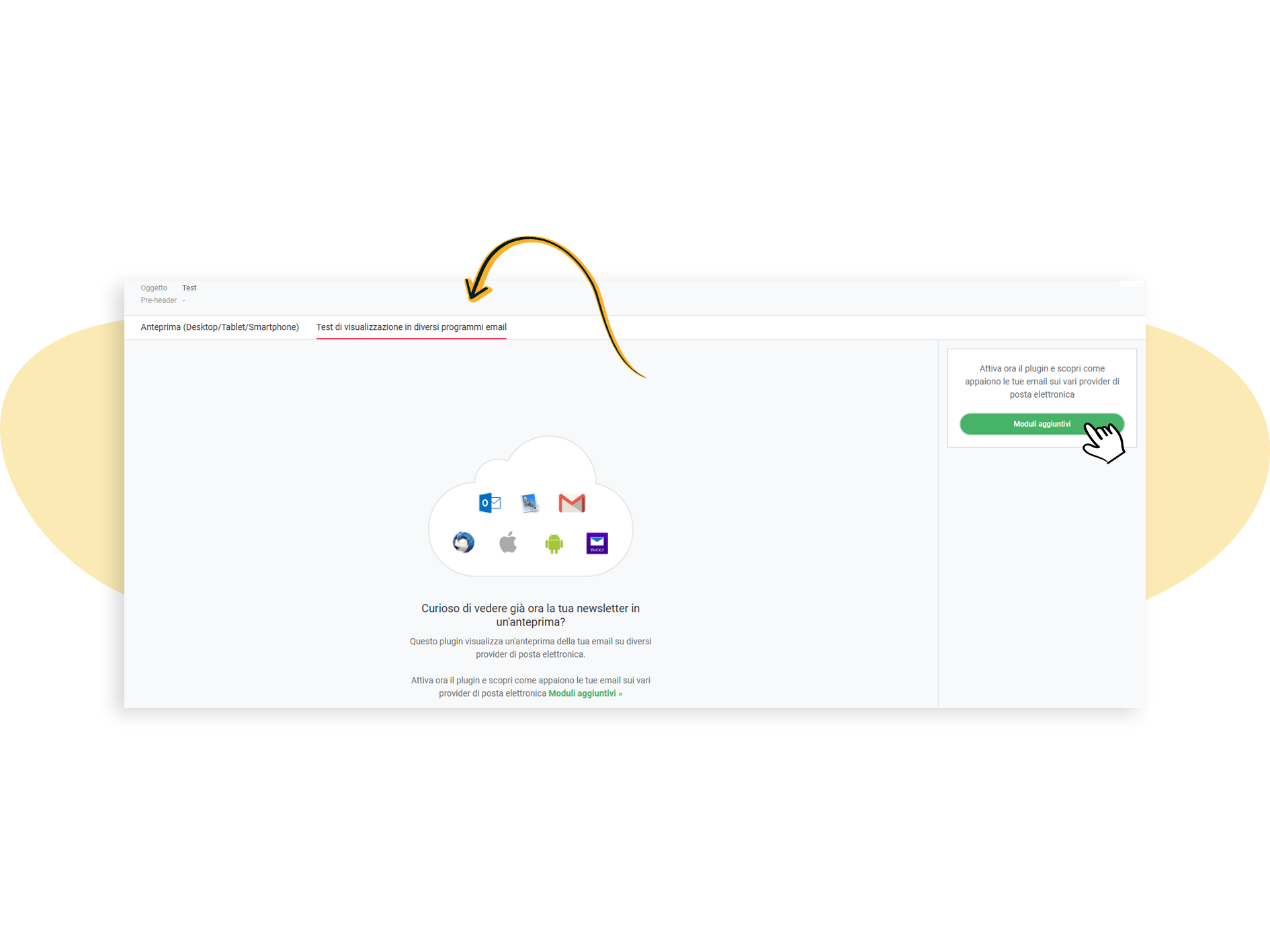 Effettuare un test di visualizzazione con rapidmail