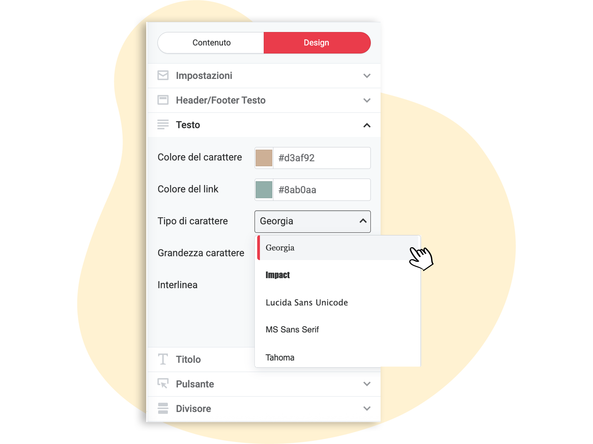 Font standard nelle email