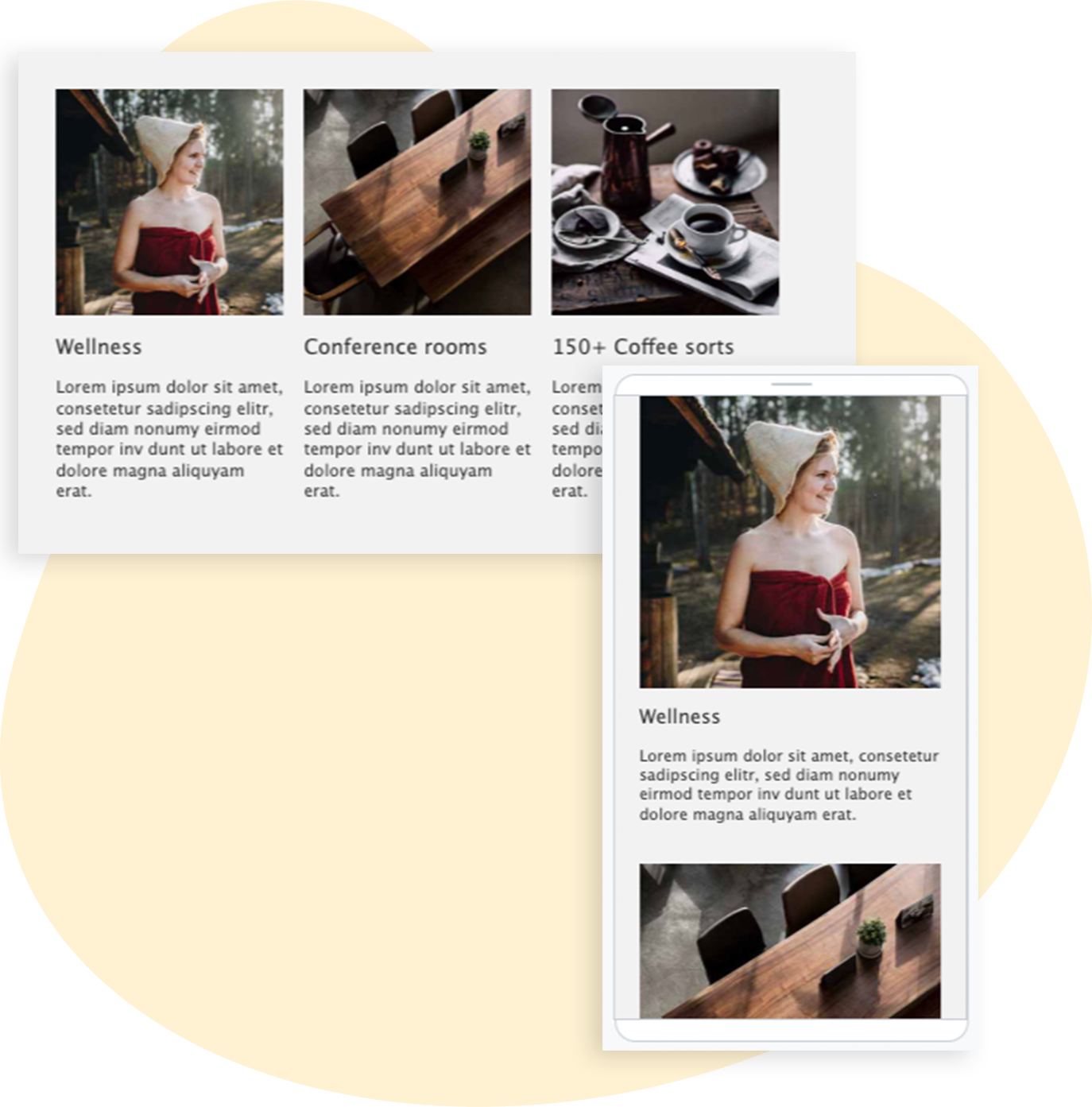 Visualizzazione di una newsletter da desktop e da smartphone