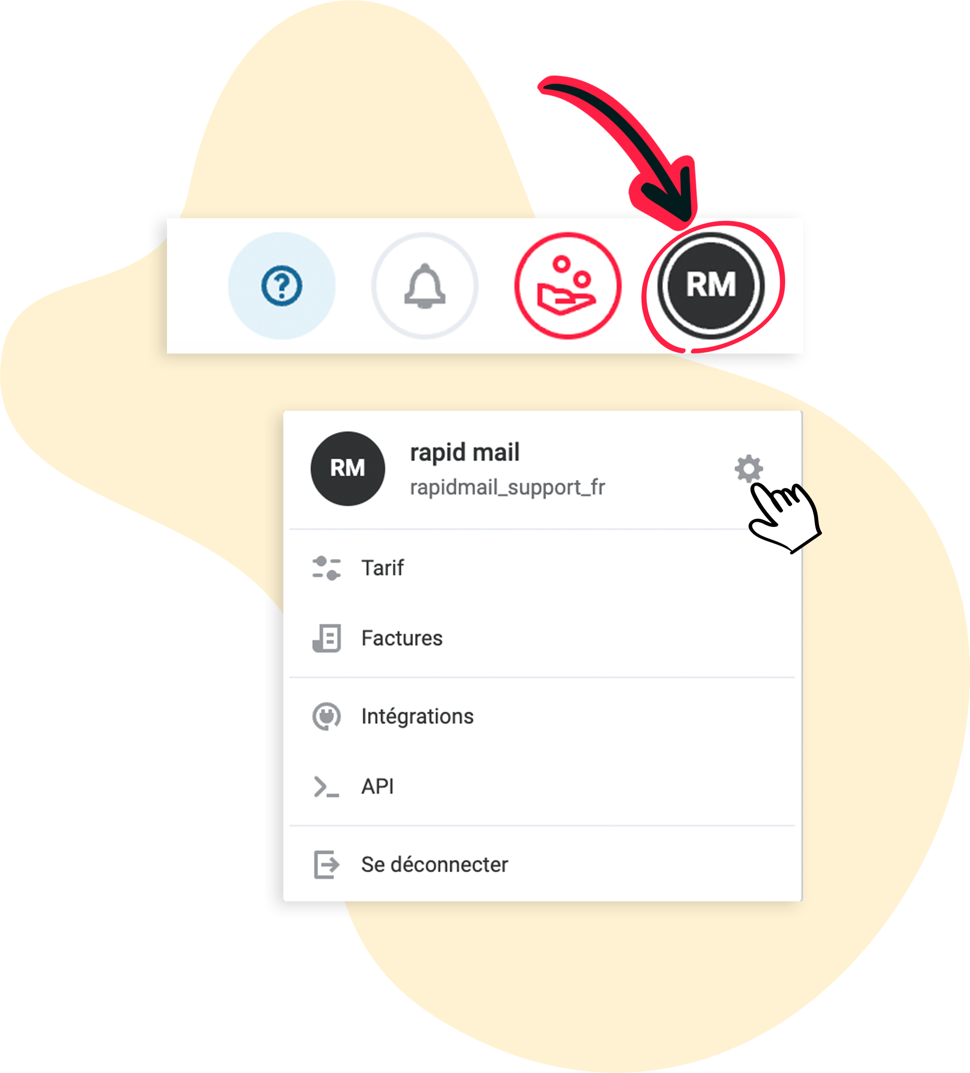 Accéder aux paramètres du compte rapidmail