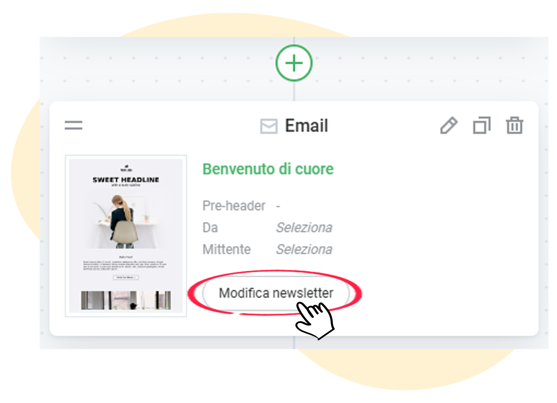 Modifica della newsletter