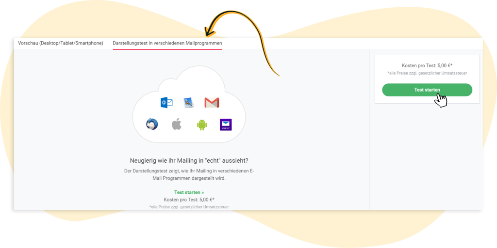 Darstellungstest mit rapidmail durchfÃ¼hren. 