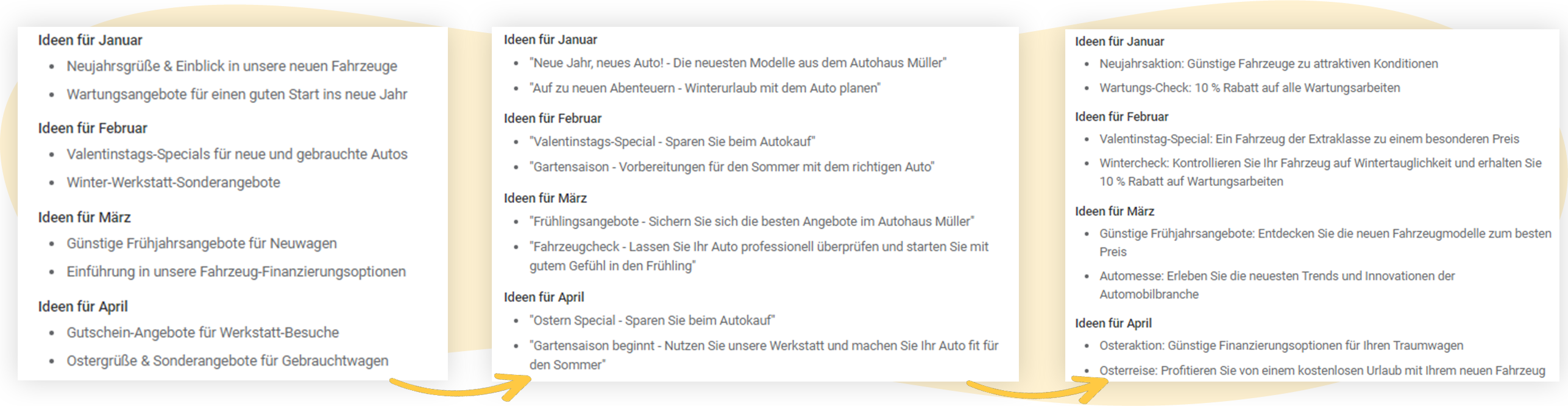 Mehrfach zaubern und verschiedene VorschlÃ¤ge erhalten