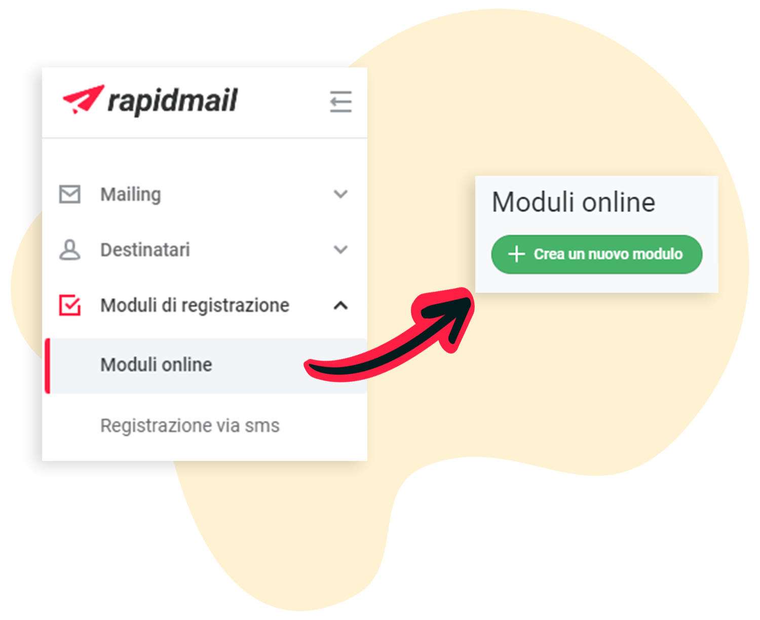Crea un nuovo modulo online