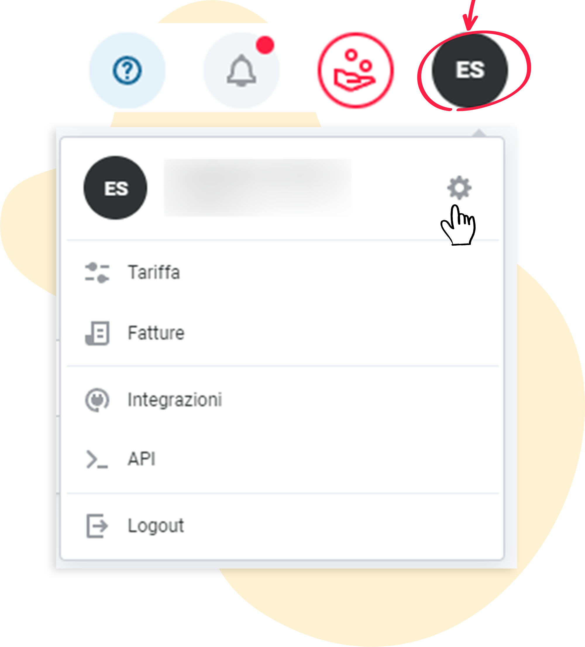 Come entrare nelle impostazioni del tuo account