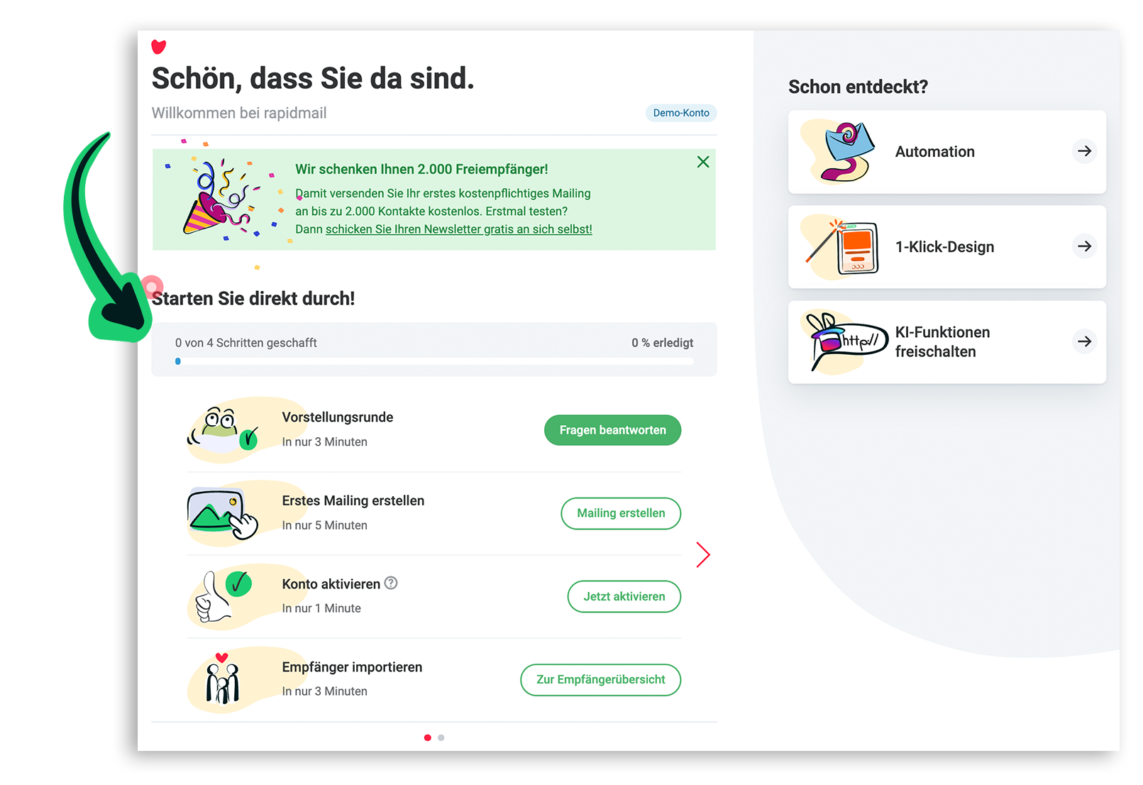 rapidmail Dashboard